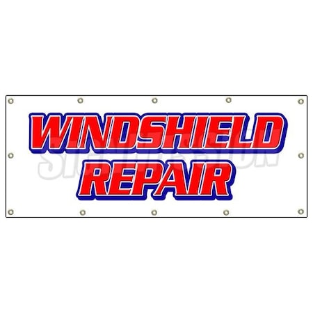 Signmission WINDSHIELD REPAIR BANNER SIGN glass repair specialist automotive cars B-120 Windshield Repair